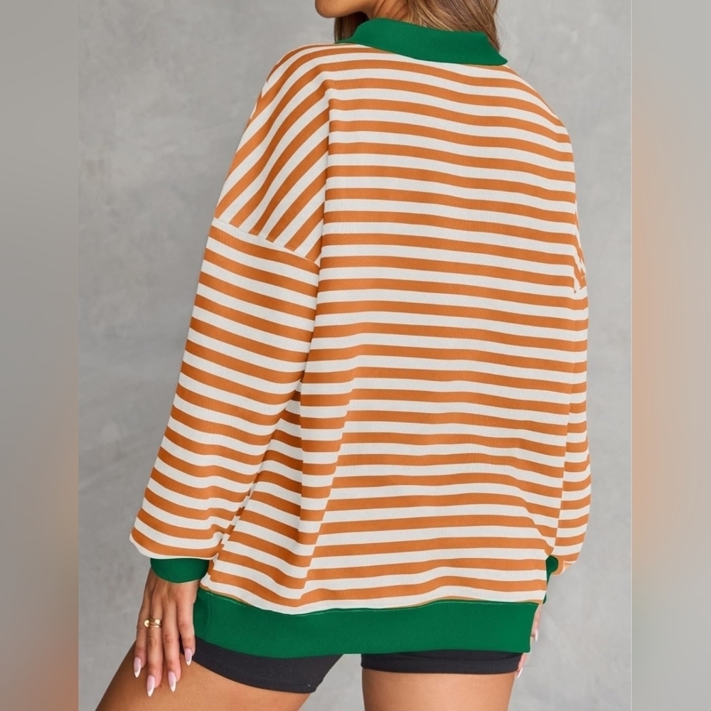 🍁NWT Zesica Oversized Long Sleeve Top, Size M - Picture 3 of 11